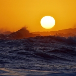 Sun sinking into the sea - Sedgefield South Africa